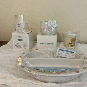 Sanrio cups and plate - NEW